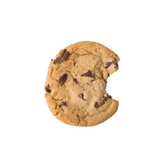 Chocolate chip cookie with a bite taken out of it. Get it? NEWS BITE LOLOLOLOL